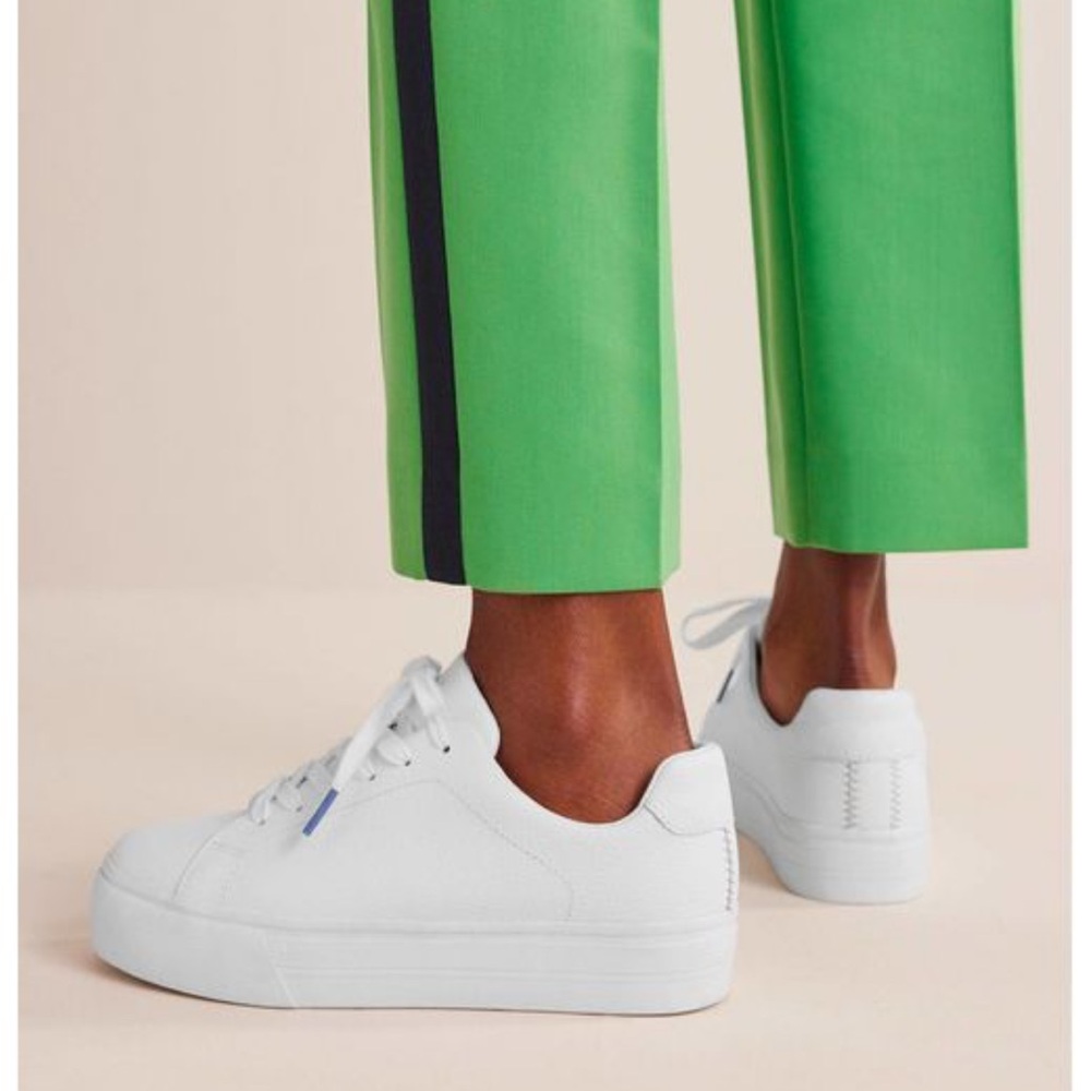 Boden Women's Natural Leather Flatform Sneakers